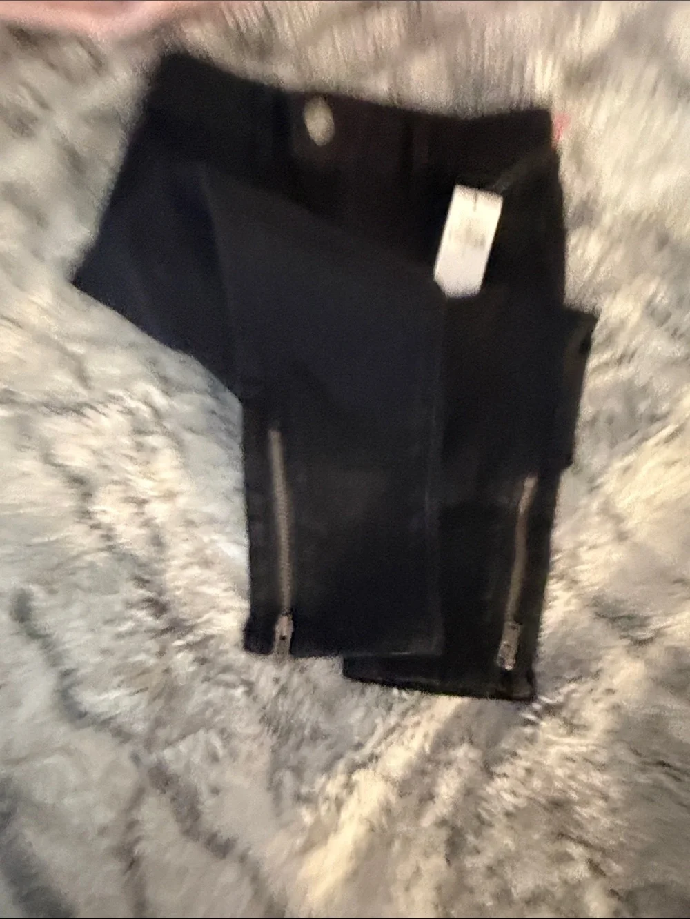 Black GAP kid's Skinny Zip-Hem Pants